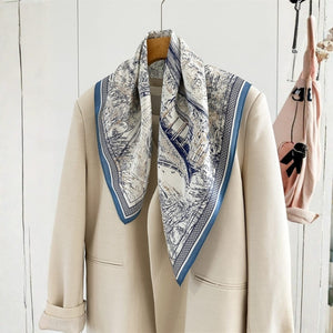MaraSilk Pure Mulberry Silk Scarf - Square Crepe Satin MS852