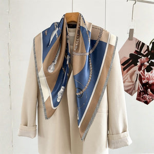 MaraSilk Pure Mulberry Silk Scarf - Square Crepe Satin MS855