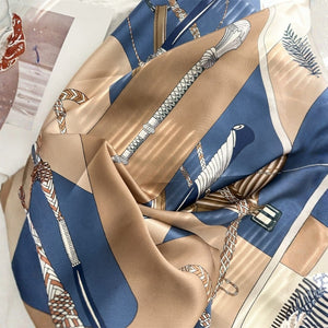 MaraSilk Pure Mulberry Silk Scarf - Square Crepe Satin MS855