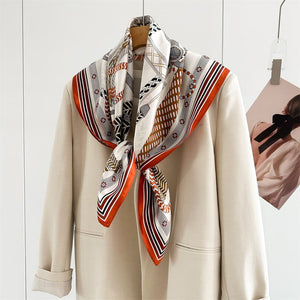 MaraSilk Pure Mulberry Silk Scarf - Square Crepe Satin MS855