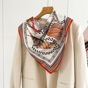 MaraSilk Pure Mulberry Silk Scarf - Square Crepe Satin MS855