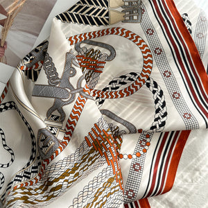 MaraSilk Pure Mulberry Silk Scarf - Square Crepe Satin MS855