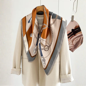 MaraSilk Pure Mulberry Silk Scarf - Square Crepe Satin MS855