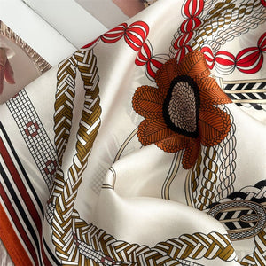 MaraSilk Pure Mulberry Silk Scarf - Square Crepe Satin MS855