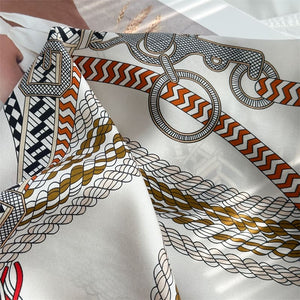 MaraSilk Pure Mulberry Silk Scarf - Square Crepe Satin MS855