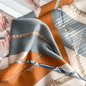 MaraSilk Pure Mulberry Silk Scarf - Square Crepe Satin MS855