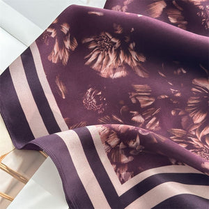 MaraSilk Pure Mulberry Silk Scarf - Square Crepe Satin MS872