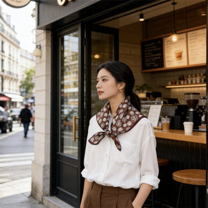 MaraSilk Pure Mulberry Silk Scarf - Square Crepe Satin MS881