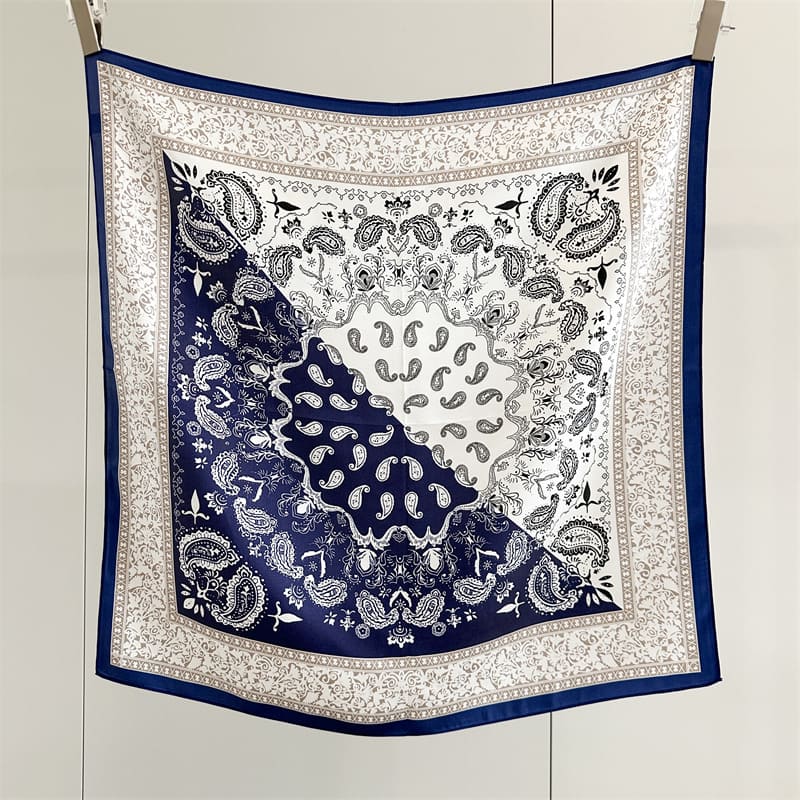 MaraSilk Pure Mulberry Silk Scarf - Square Crepe Satin MS881 25" x 25" MS88101