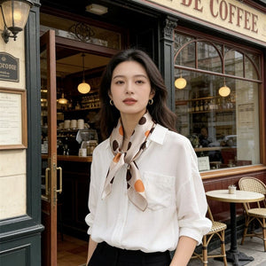 MaraSilk Pure Mulberry Silk Scarf - Square Crepe Satin MS881