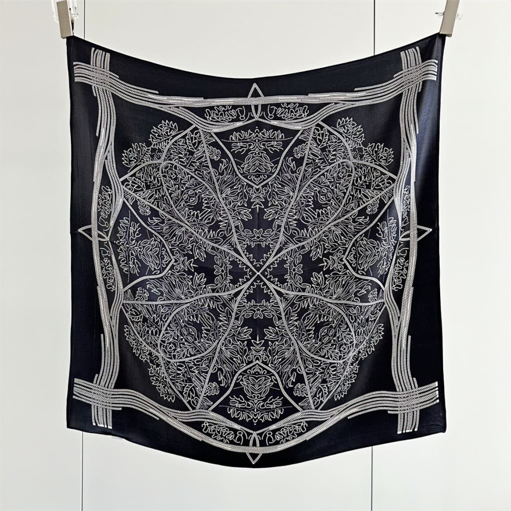 MaraSilk Pure Mulberry Silk Scarf - Square Crepe Satin MS89 25" x 25" MS8901