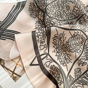 MaraSilk Pure Mulberry Silk Scarf - Square Crepe Satin MS89