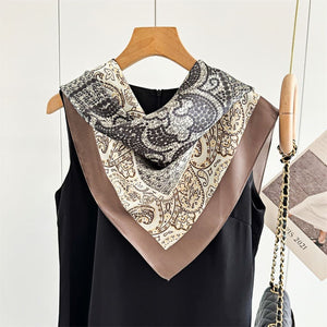 MaraSilk Pure Mulberry Silk Scarf - Square Crepe Satin MS89