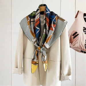 MaraSilk Pure Mulberry Silk Scarf - Square Crepe Satin MS894