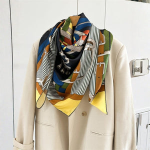 MaraSilk Pure Mulberry Silk Scarf - Square Crepe Satin MS894