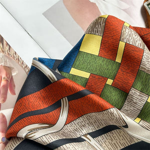 MaraSilk Pure Mulberry Silk Scarf - Square Crepe Satin MS894