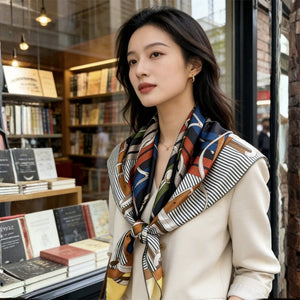 MaraSilk Pure Mulberry Silk Scarf - Square Crepe Satin MS894