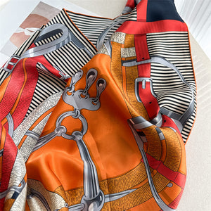 MaraSilk Pure Mulberry Silk Scarf - Square Crepe Satin MS894