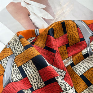 MaraSilk Pure Mulberry Silk Scarf - Square Crepe Satin MS894