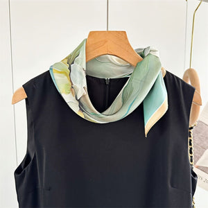 MaraSilk Pure Mulberry Silk Scarf - Square Crepe Satin MS90