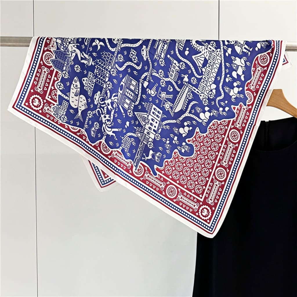 MaraSilk Pure Mulberry Silk Scarf - Square Crepe Satin MS91