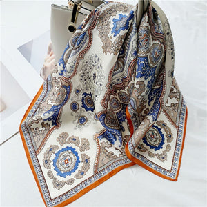 MaraSilk Pure Mulberry Silk Scarf - Square Crepe Satin MS93