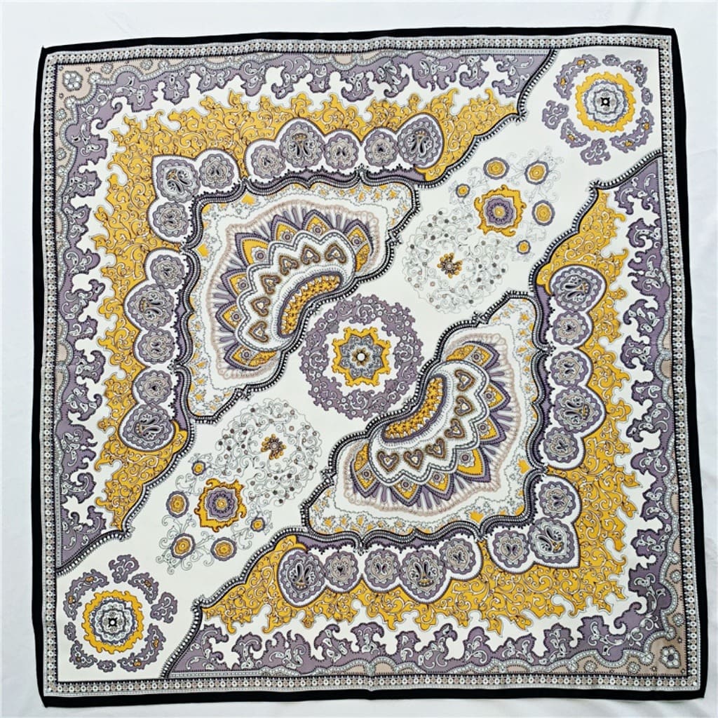 MaraSilk Pure Mulberry Silk Scarf - Square Crepe Satin MS93 25" x 25" MS9301