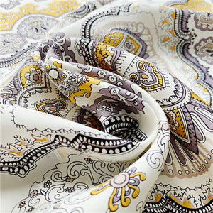 MaraSilk Pure Mulberry Silk Scarf - Square Crepe Satin MS93