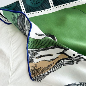 MaraSilk Pure Mulberry Silk Scarf - Square Crepe Satin MS933