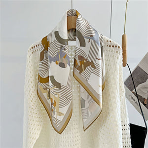 MaraSilk Pure Mulberry Silk Scarf - Square Crepe Satin MS94