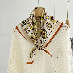 MaraSilk Pure Mulberry Silk Scarf - Square Crepe Satin MS94