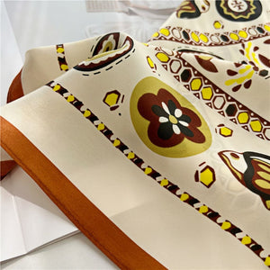 MaraSilk Pure Mulberry Silk Scarf - Square Crepe Satin MS94