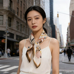 MaraSilk Pure Mulberry Silk Scarf - Square Crepe Satin MS946