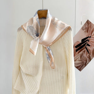 MaraSilk Pure Mulberry Silk Scarf - Square Crepe Satin MS946