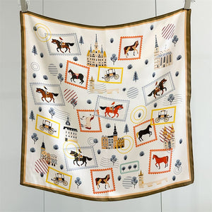 MaraSilk Pure Mulberry Silk Scarf - Square Crepe Satin MS946 25" x 25" MS94601