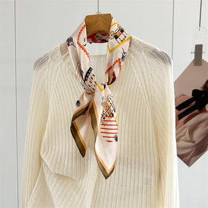 MaraSilk Pure Mulberry Silk Scarf - Square Crepe Satin MS946