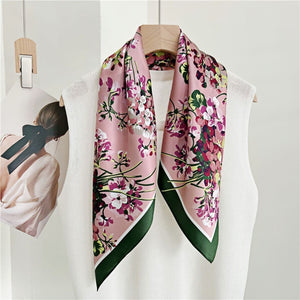 MaraSilk Pure Mulberry Silk Scarf - Square Crepe Satin MS95