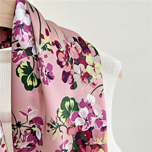 MaraSilk Pure Mulberry Silk Scarf - Square Crepe Satin MS95