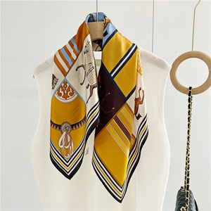 MaraSilk Pure Mulberry Silk Scarf - Square Crepe Satin MS97