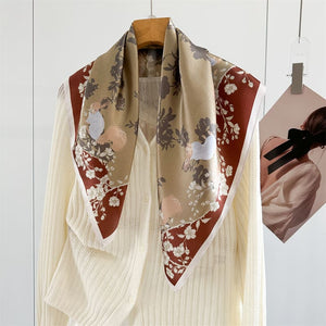 MaraSilk Pure Mulberry Silk Scarf - Square Crepe Satin MS978