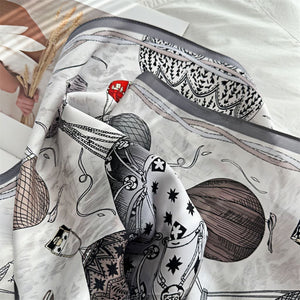 MaraSilk Pure Mulberry Silk Scarf - Square Crepe Satin MS98