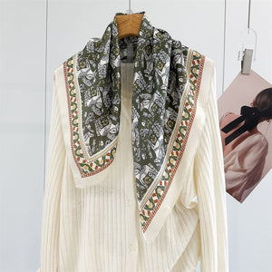 MaraSilk Pure Mulberry Silk Scarf - Square Crepe Satin MS985 25" x 25" MS98502