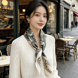 MaraSilk Pure Mulberry Silk Scarf - Square Crepe Satin MS985