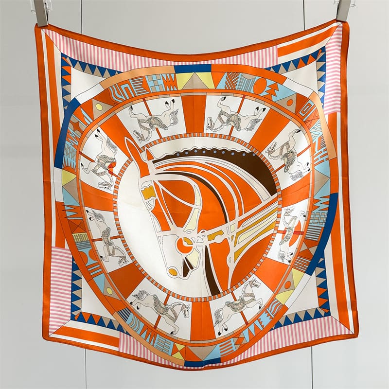 MaraSilk Pure Mulberry Silk Scarf - Square Crepe Satin MS989 25" x 25" MS98901