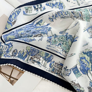 MaraSilk Pure Mulberry Silk Scarf - Square Double Crepe MS232