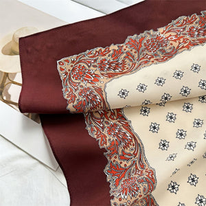 MaraSilk Pure Mulberry Silk Scarf - Square Double Crepe MS234