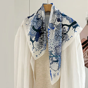 MaraSilk Pure Mulberry Silk Scarf - Square Double Crepe MS235