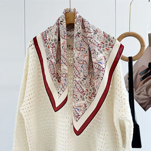 MaraSilk Pure Mulberry Silk Scarf - Square Double Crepe MS238