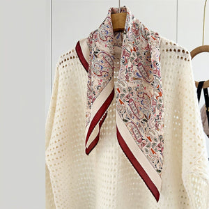 MaraSilk Pure Mulberry Silk Scarf - Square Double Crepe MS238