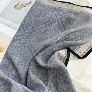 MaraSilk Pure Mulberry Silk Scarf - Square Double Crepe MS239